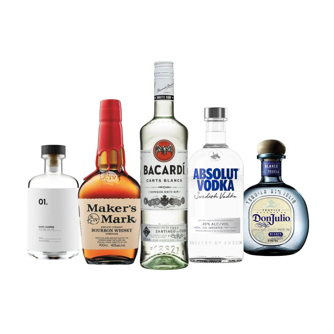 Buy Secret Bottle Party Starter Spirit Bundle (5 x 700mL) + Free Cocktail Garnish at Secret Bottle