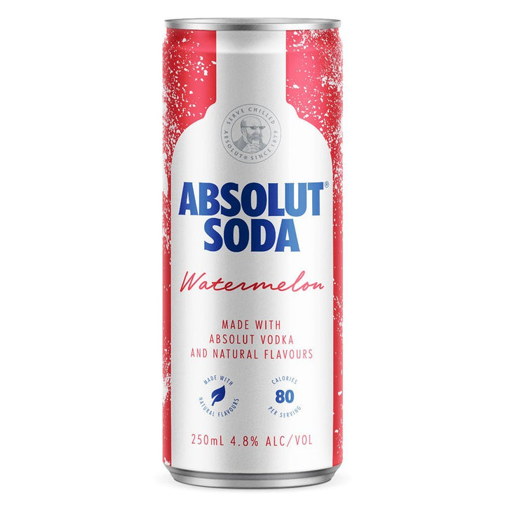 Buy Absolut Absolut Vodka Soda & Watermelon (4 Pack) 250mL at Secret Bottle