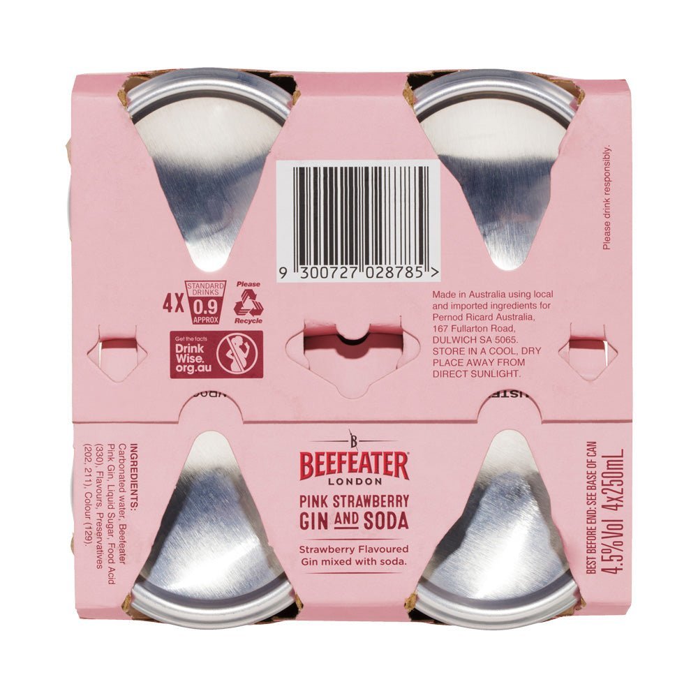 Buy Beefeater Beefeater London Pink Strawberry Gin And Soda (Case of 24) 250mL at Secret Bottle