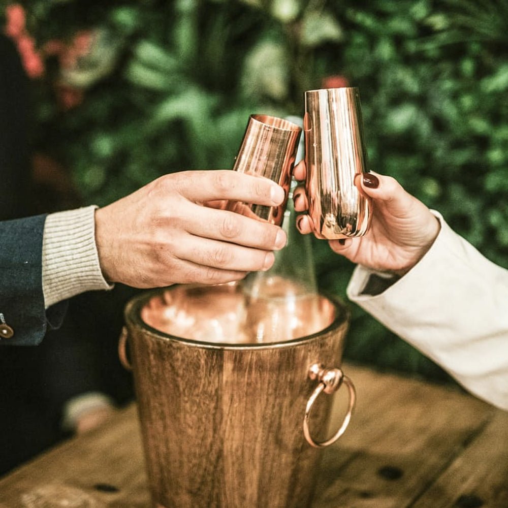 Buy Clinq Copper Stemless Champagne Flutes at Secret Bottle
