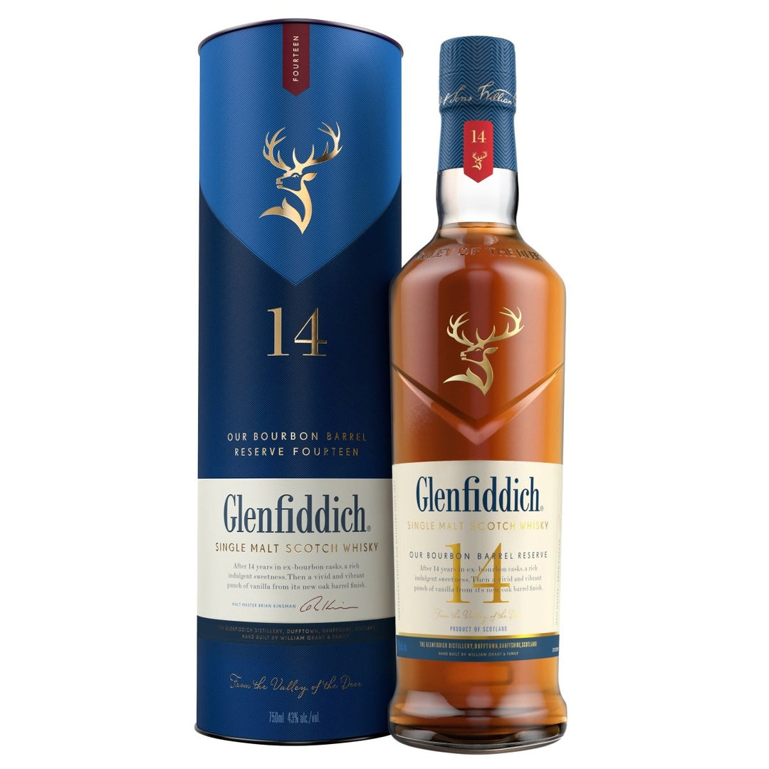 Buy Glenfiddich Glenfiddich 14YO Bourbon Barrel Reserve Single Malt Scotch Whisky (700mL) at Secret Bottle